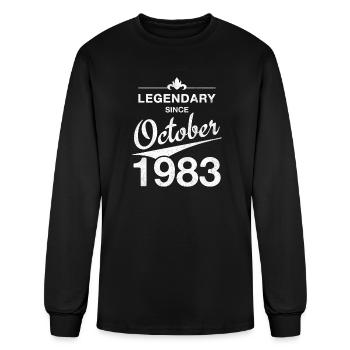 40th Birthday 40 Year Old Born October 1983 Gift - Men's Long Sleeve T-Shirt - black - Front