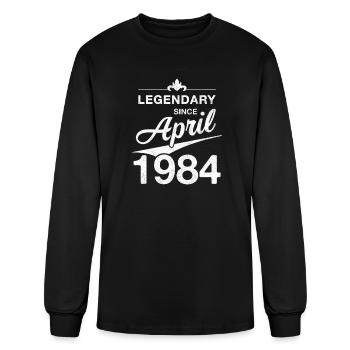 40th Birthday 40 Year Old Born in April 1984 Gift - Men's Long Sleeve T-Shirt - black - Front
