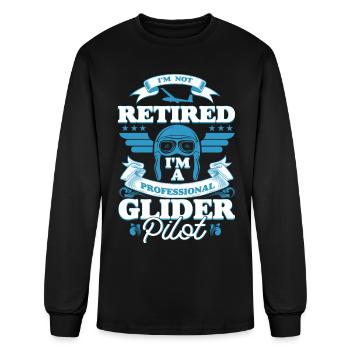 Flying Glider Pilot Sailplane Gift - Men's Long Sleeve T-Shirt - black - Front