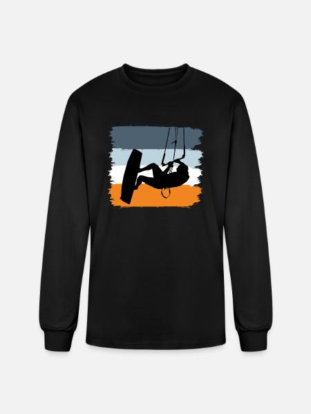 Kite Surfing Gift Kite - Men's Long Sleeve T-Shirt - black