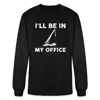 Mobile Crane Operator Design - Men's Long Sleeve T-Shirt - black - Front