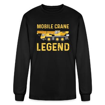 Mobile Crane Legend - Men's Long Sleeve T-Shirt - black - Front