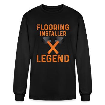 Flooring Installer Legend - Men's Long Sleeve T-Shirt - black - Front
