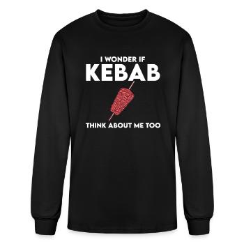 Funny Doner Kebab Lover Saying - Men's Long Sleeve T-Shirt - black - Front