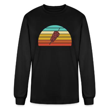 Retro Doner Kebab Rotisserie - Men's Long Sleeve T-Shirt - black - Front