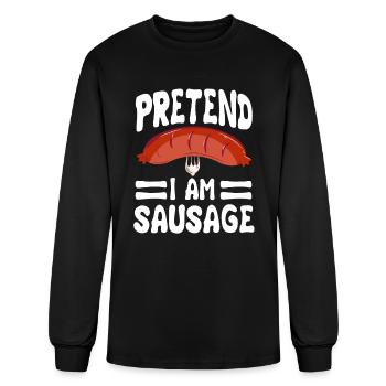 Pretend I Am Sausage - Men's Long Sleeve T-Shirt - black - Front