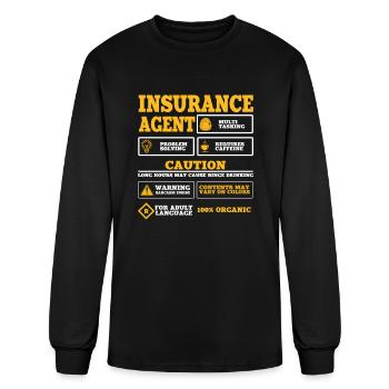 Insurance Agent - Men's Long Sleeve T-Shirt - black - Front