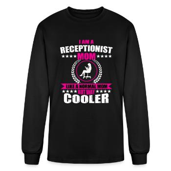 Receptionist Mom Design For Women - Men's Long Sleeve T-Shirt - black - Front
