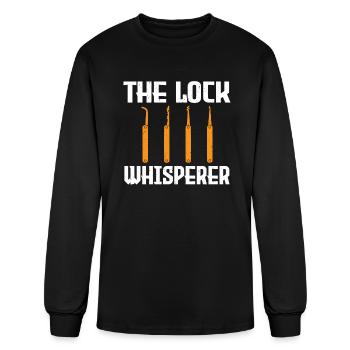 Funny Lock Whisperer Lock Picking - Men's Long Sleeve T-Shirt - black - Front