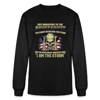 Fier Roustabout Foreurs américains de la plate-forme pétrolière Pride - T-shirt à manches longues Homme - noir - Devant