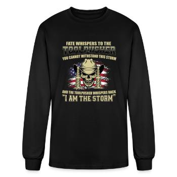 Fier toolpusher Plate-forme pétrolière américaine - T-shirt à manches longues Homme - noir - Devant