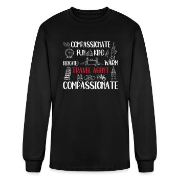 Travel Agent - Men's Long Sleeve T-Shirt - black - Front