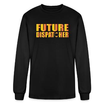 Future Dispatcher Apparel 911 Emergency Calls - Men's Long Sleeve T-Shirt - black - Front