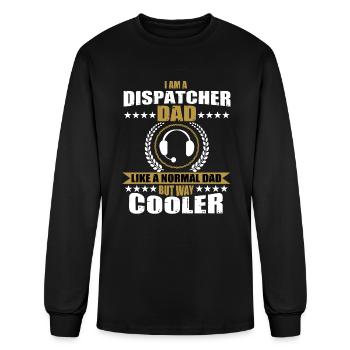 Funny Dispatcher Dad Saying 911 Emergency Calls - Men's Long Sleeve T-Shirt - black - Front