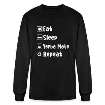 Funny Yerba Mate Outfit Mate Tea - Men's Long Sleeve T-Shirt - black - Front