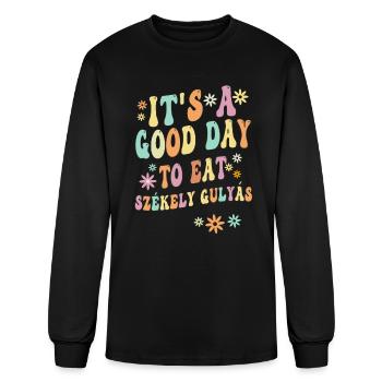 Szekely Gulyas Saying - Men's Long Sleeve T-Shirt - black - Front