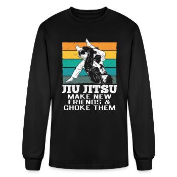 Funny Grappling Brazilian Jiu Jitsu Bjj - Men's Long Sleeve T-Shirt - black - Front