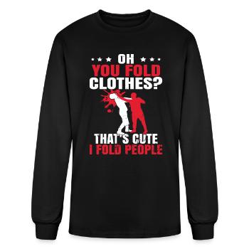 Krav Maga I Fold People Self Defense - Men's Long Sleeve T-Shirt - black - Front