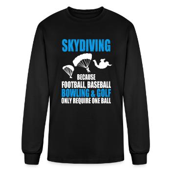 Skydiver Funny Skydiving - Men's Long Sleeve T-Shirt - black - Front