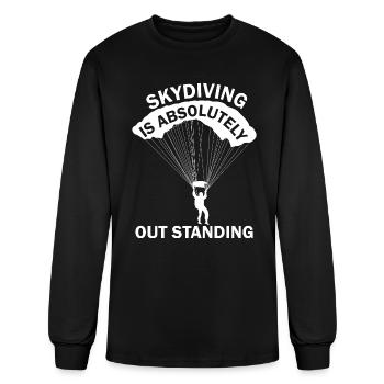 Skydiver Funny Skydiving - Men's Long Sleeve T-Shirt - black - Front
