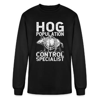 Hunter Hog Population Control Specialist - Men's Long Sleeve T-Shirt - black - Front