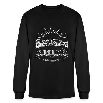 Mont Blanc Mountain Alps France - Men's Long Sleeve T-Shirt - black - Front