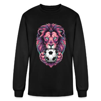 Roaring Lion Football – Game Day King - Men's Long Sleeve T-Shirt - black - Front