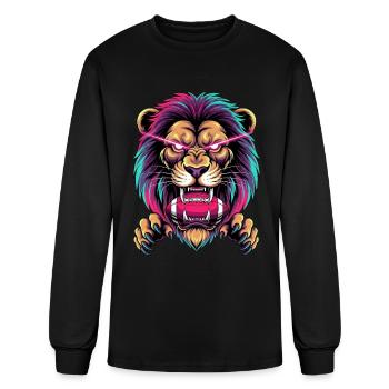 Roaring Lion Football Fury - Men's Long Sleeve T-Shirt - black - Front