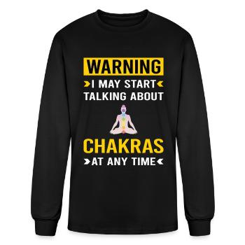 Warning Chakra Chakras - Men's Long Sleeve T-Shirt - black - Front