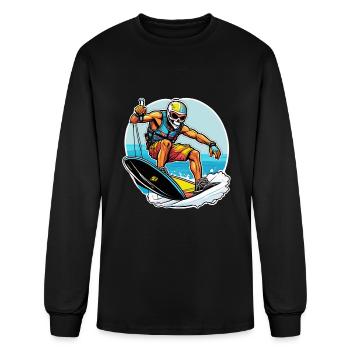 WATER SKIING - Men's Long Sleeve T-Shirt - black - Front