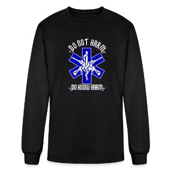 Do not harm Do know harm - injure - Men's Long Sleeve T-Shirt - black - Front