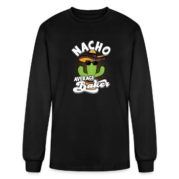 Nacho Average Baker - baker - Men's Long Sleeve T-Shirt - black - Front