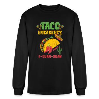 Taco Emergency Call 9 Juan Juan - taco lover - Men's Long Sleeve T-Shirt - black - Front
