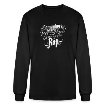 Quelque part entre Proverbes 31 et le gangsta rap - - T-shirt à manches longues Homme - noir - Devant