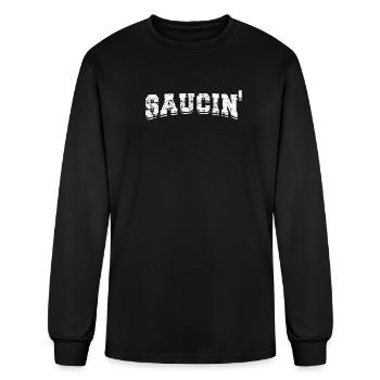 Saucin - rap de gangsters - T-shirt à manches longues Homme - noir - Devant