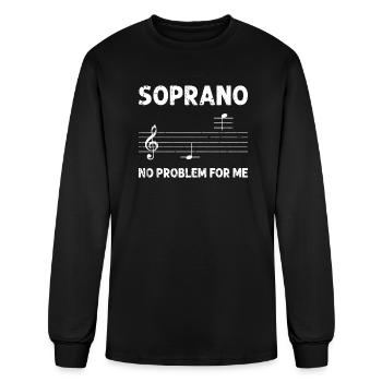 Soprano No problem for me - singing - Men's Long Sleeve T-Shirt - black - Front