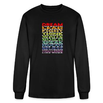 Dream like martin Lead like harriet Fight like - Men's Long Sleeve T-Shirt - black - Front