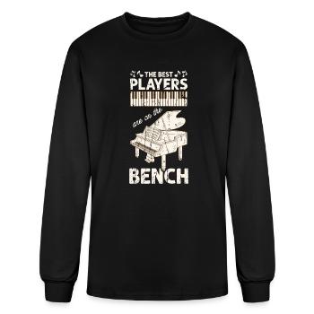 The best players are on the bench - piano - Men's Long Sleeve T-Shirt - black - Front