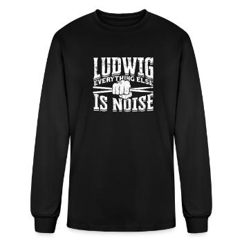 Ludwig everything else is noise - drum sticks - Men's Long Sleeve T-Shirt - black - Front