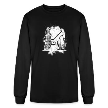 Pompe de forage de plate-forme pétrolière - pompe - T-shirt à manches longues Homme - noir - Devant