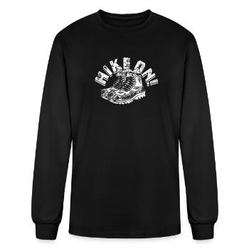 Hike on! - Hiking - Men's Long Sleeve T-Shirt - black - Front