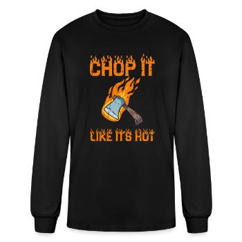 Chop it like it's hot - Lumberjack - Men's Long Sleeve T-Shirt - black - Front