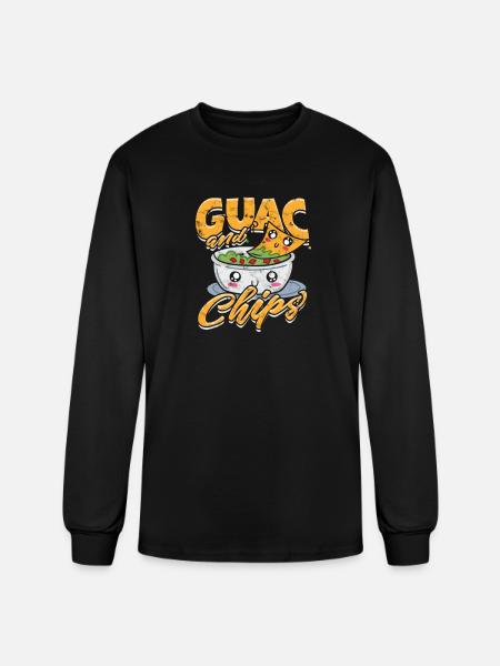 Guac & chips - Avocado - Men's Long Sleeve T-Shirt - black
