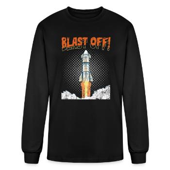 Blast Off! - Space - Men's Long Sleeve T-Shirt - black - Front