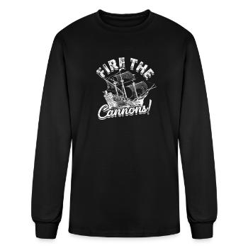 fire the cannons! - Pirate - Men's Long Sleeve T-Shirt - black - Front