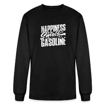 Happiness is the smell of gasoline - Car - Men's Long Sleeve T-Shirt - black - Front