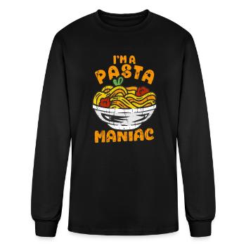 I'm a pasta maniac - Pasta - Men's Long Sleeve T-Shirt - black - Front