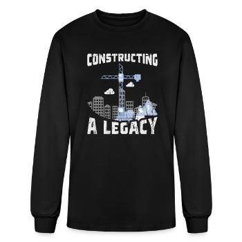 Construire un héritage - Construction - T-shirt à manches longues Homme - noir - Devant