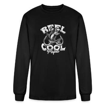 Reel Cool Papa - Fatherhood - Men's Long Sleeve T-Shirt - black - Front