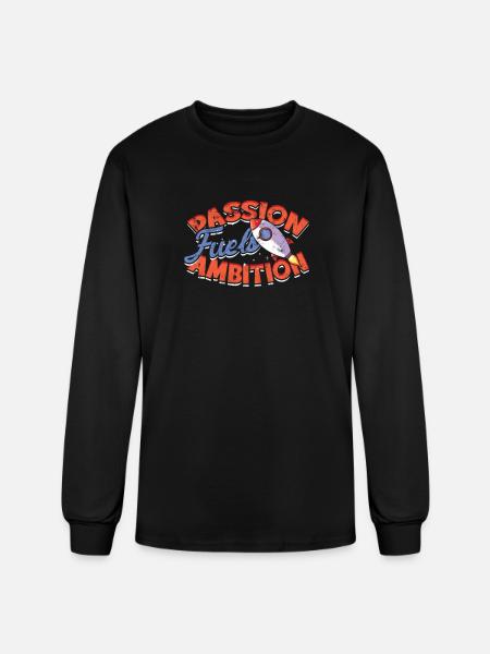 Passion fuels ambition - Job - Men's Long Sleeve T-Shirt - black